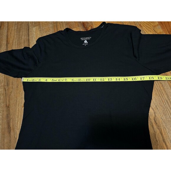 Segments 100% Merino Wool Long Sleeve Knit Basic Top Crew Tee Black Size Medium - Picture 6 of 8